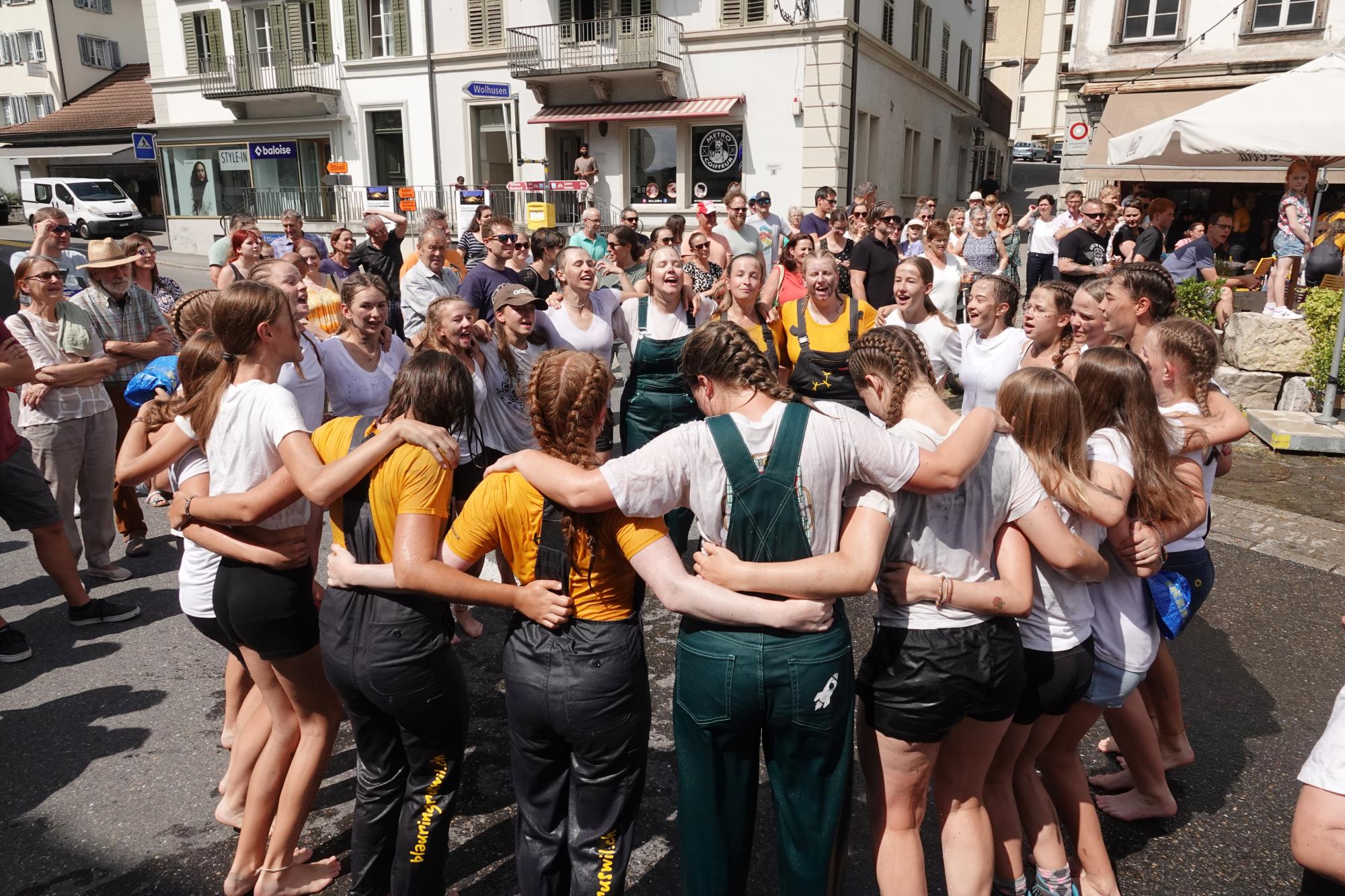 Impression Einzug Blauring Ruswil und Jungwacht Ruswil. Foto Roland Meyer