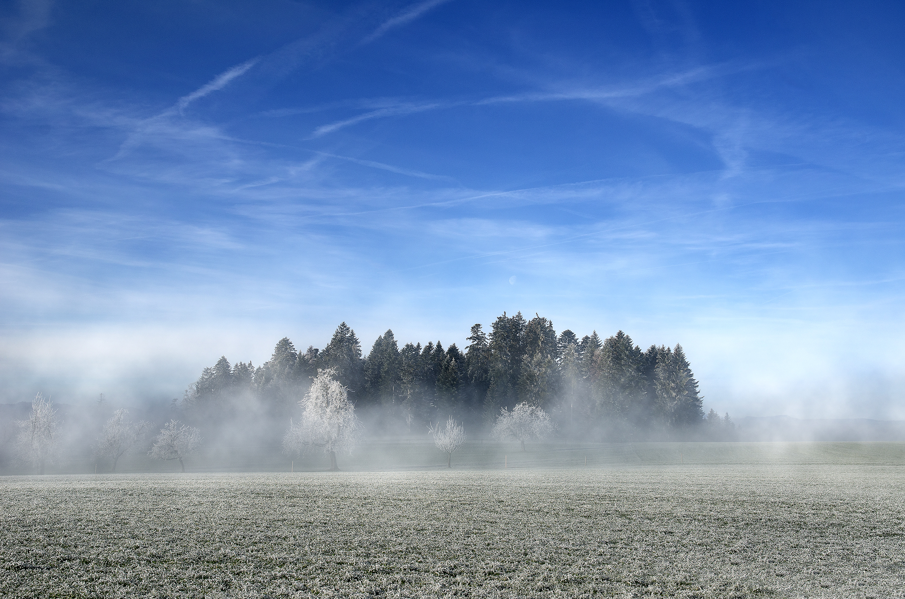 Auf dem Ruswiler Berg gewinnt die Sonne die Oberhand. | Stefan Dubach, Ruswil