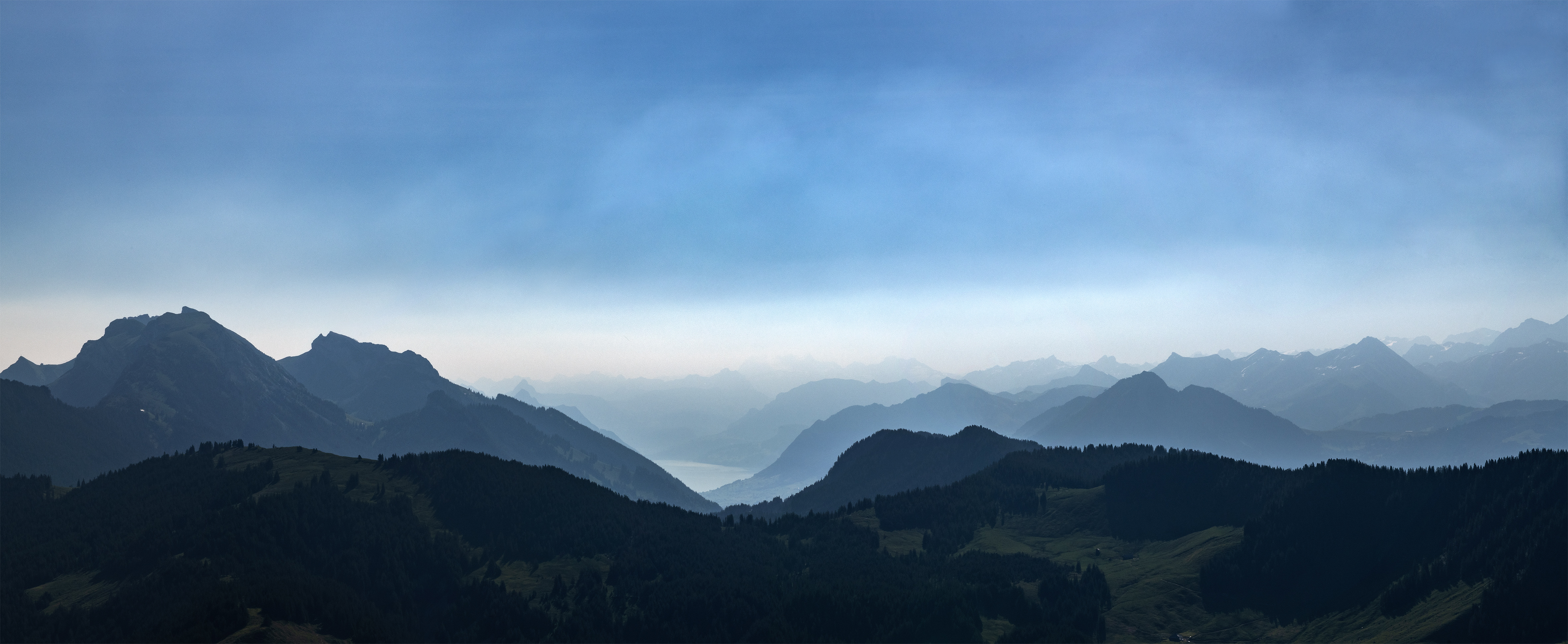 Blick vom Schimbrig in die Alpen | Stefan Dubach, Ruswil