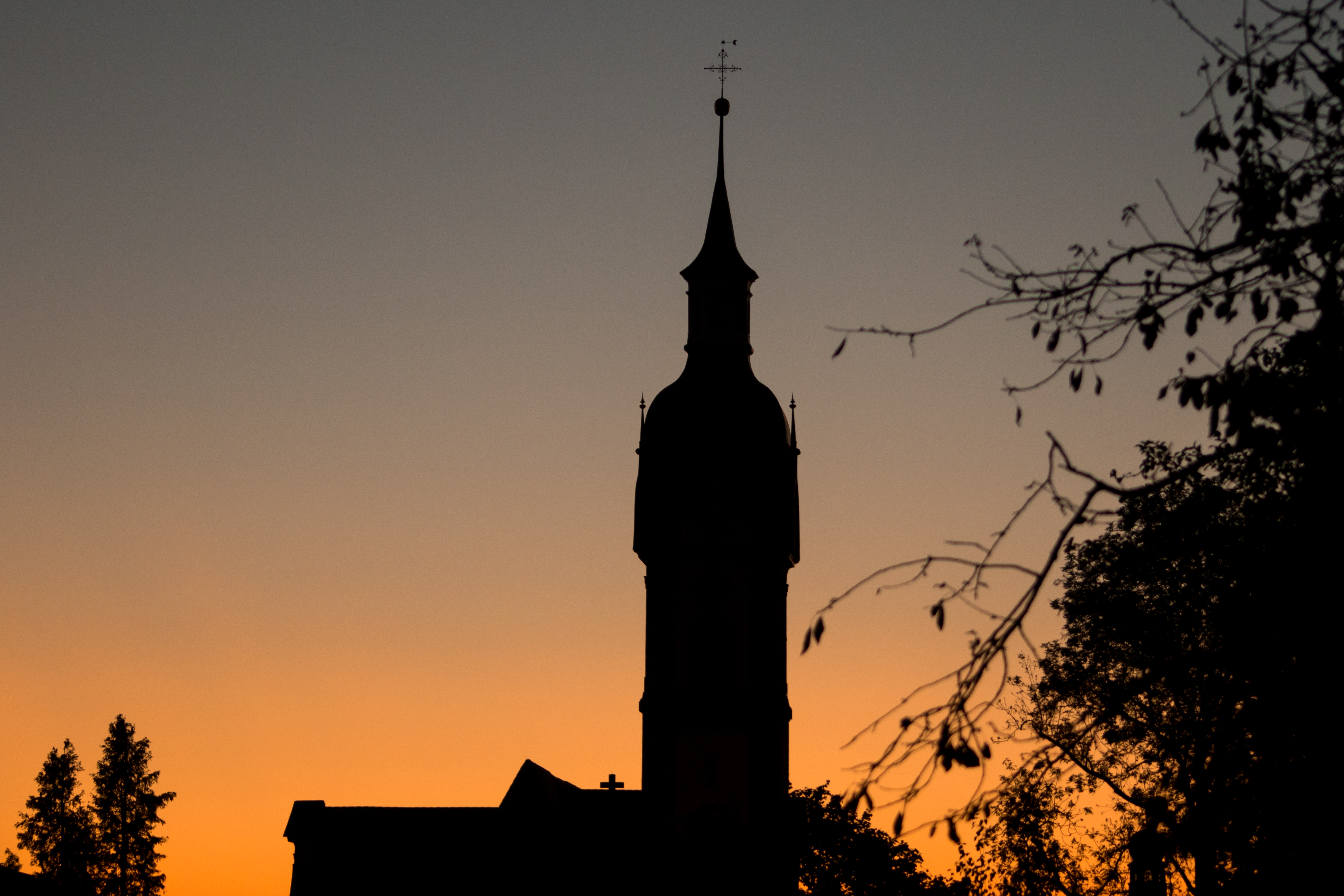 Der Kirchturm Ruswil im Gegenlicht | Bruno Schmidli, Ruswil